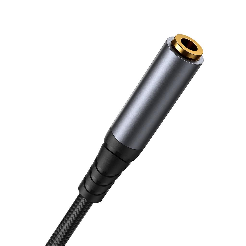 Joyroom SY-A09 1.2m Premium Black AUX Audio Extension, Male To Female, 3.5mm Connector