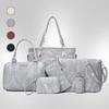 New Women's Bag Fashion Six-piece Set, Mother and Child Bag Printing Large Capacity Shoulder Portable Messenger Bag Fashion