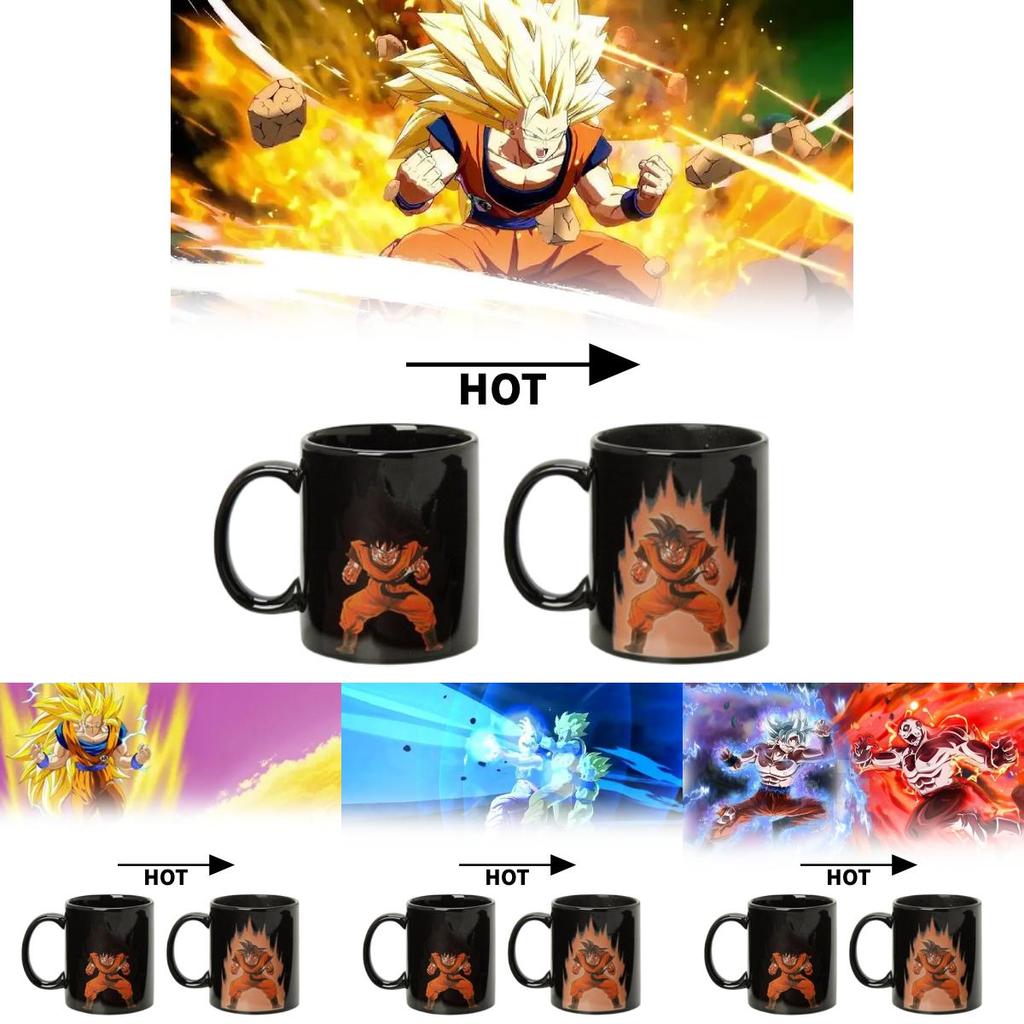 Керамическая кружка Dragon Ball Goku, меняющая цвет, для подарка и домашнего использования