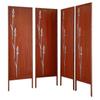 Metal Privacy Screen, 50 x 160 cm Freestanding Modern Privacy Fence, Garden Divider Panel with Extended Ground Stakes & Carbon Steel Plate,