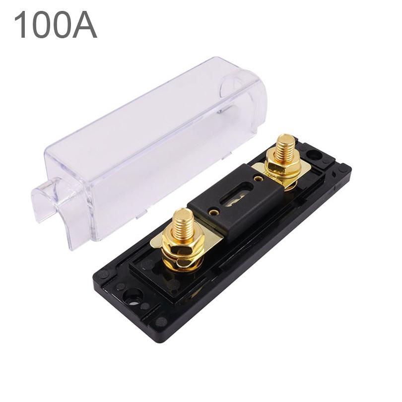 12-48V 60A/80A/100A/150A/200A/250A/300A Automobile Power Supply Type Power Amplifier Fuse 0/2/4 Gauge Fuse Holder for Cars
