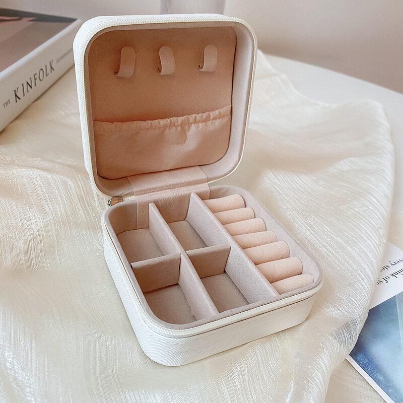 1 шт. мини-органайзер для ювелирных изделий, дисплей для путешествий, ювелирные изделия на молнии, коробки, серьги, ожерелье, кольцо, портативная шкатулка для хранения ювелирных изделий