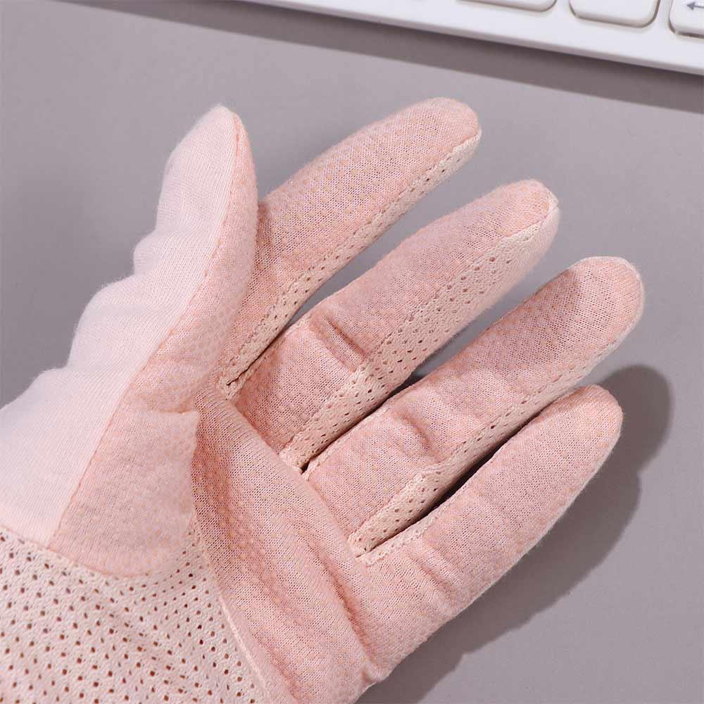 Five Fingers Gloves Cotton Solid Color Outdoor Mittens Women Driving Gloves Summer Sunscreen Gloves