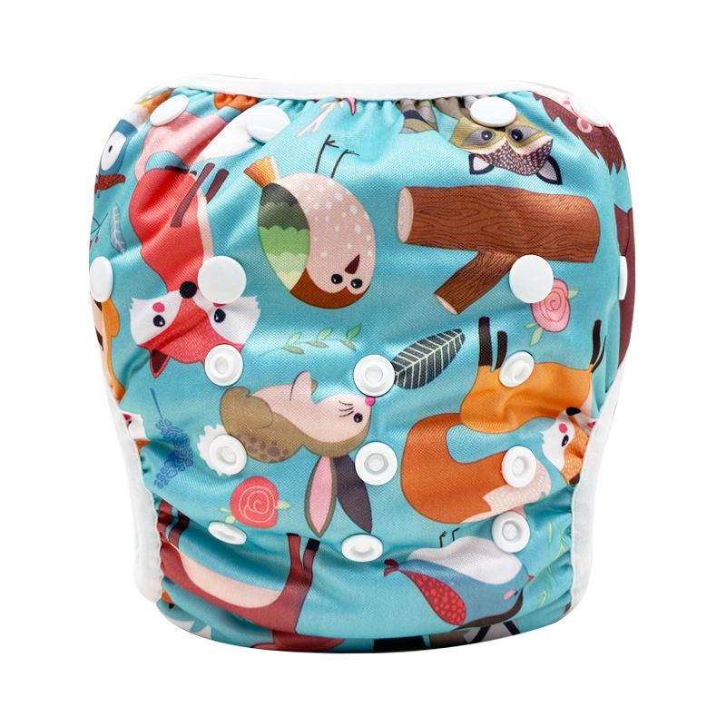 Плавки для плавания для младенцев Дышащие удобные детские обучающие трусики для степ-обучения Сменные стираемые подгузники Кнопки Непротекаемые подгузники