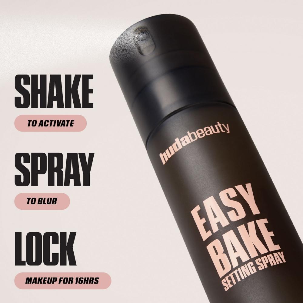 Huda Beauty Спрей для фиксации макияжа Easy Bake Blurring Setting Spray Стойкость до 16 часов 3,38 унции   100 мл 3,38 унции   100 мл