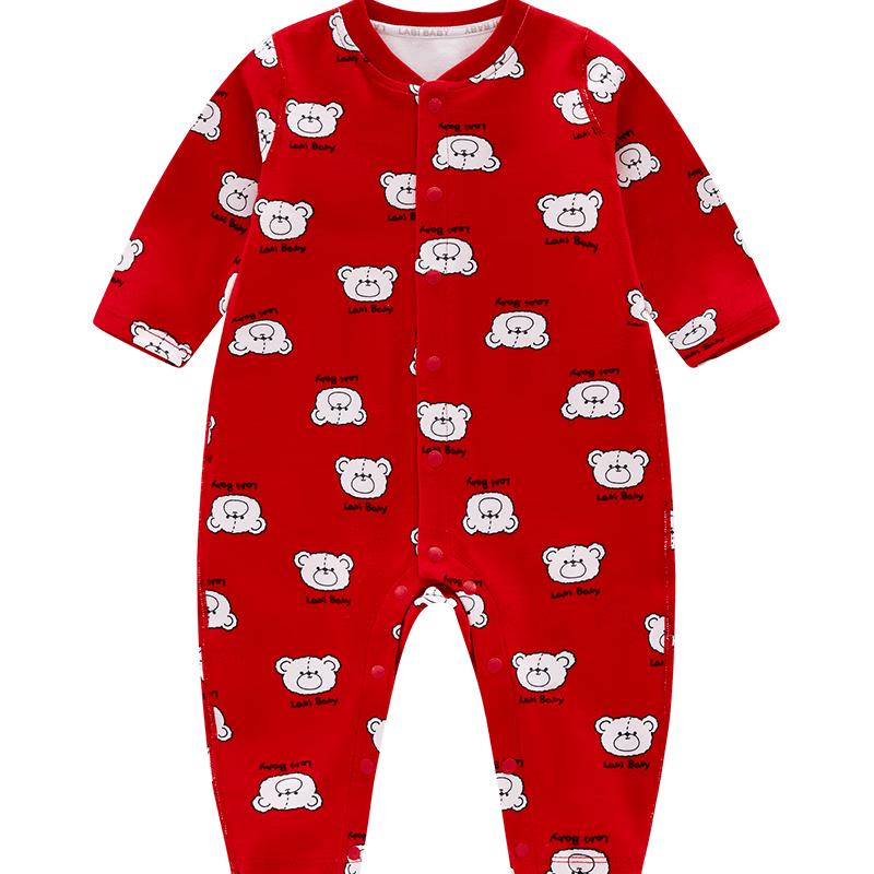 Labi Baby Red New Year Long-Sleeve Romper