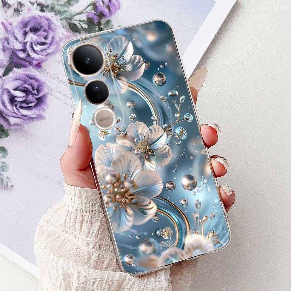 For Vivo V50 Lite 5G Case Cover Cute Cat Luxury Fashion Flowers Funny Cool Painted Back Cover For Vivo V50Lite 5G Phone Case
