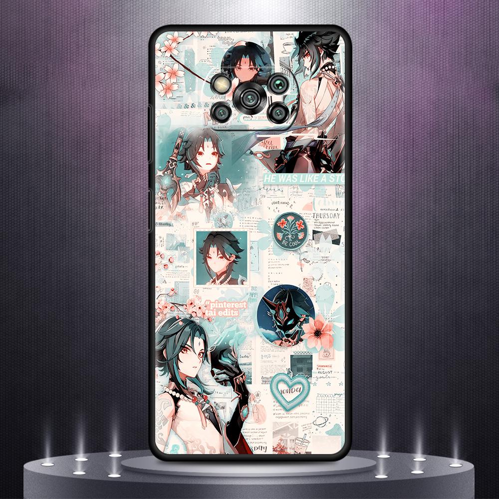 Phone Case For Xiaomi Mi Poco X3 NFC 10T Pro 11T 11 Lite Note 10 M3 9T F3 CC9 Black Soft Cover A2 F1 Shell Genshin Impact Fundas