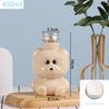2 шт. с крышками бутылки для молока, чая, сока, 500 мл, доставка на вынос, прозрачные бутылки для напитков в виде медведя, вечеринка