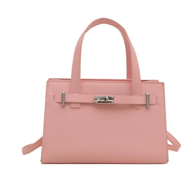 High-end Niche Lychee Pattern Platinum Bag Women's Bag 2025 Spring New Fashion Versatile Shoulder Messenger Bag