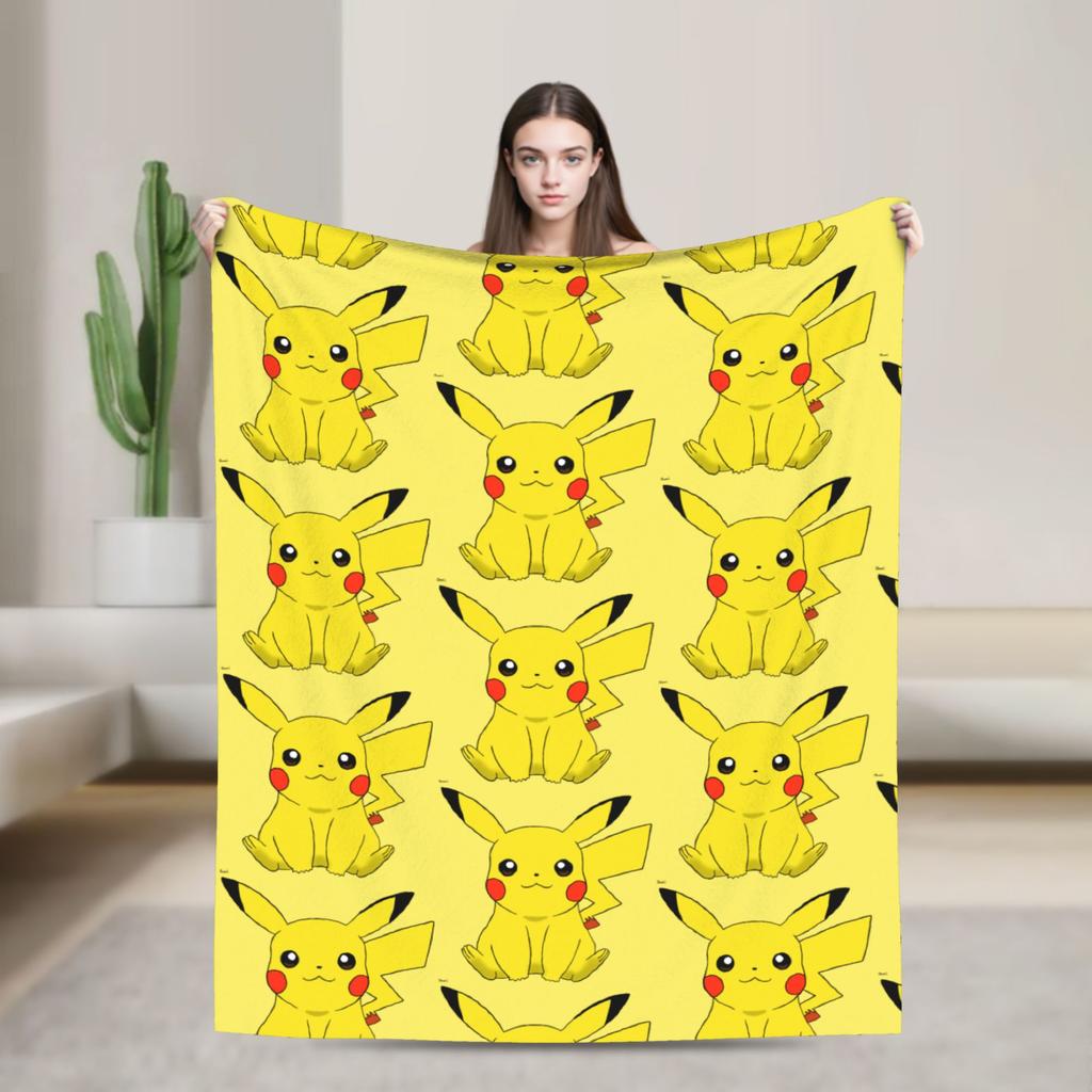 Cute Cartoon Squirtle Blankets Poke-Mon Flannel Awesome Warm Throw Blankets for Home Restaurant Spring Autumn