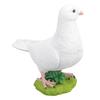 Artificial White Doves Ornament High Simulation Resin White Feather Birds Ornaments for Garden Home Decoration Head