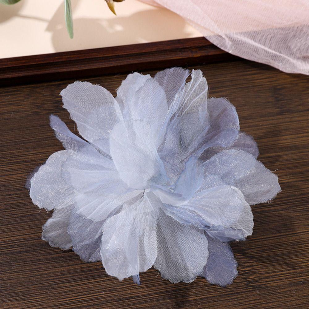 10 шт. 3D-цветочные аппликации из органзы и кружева для свадебного платья, градиентная кружевная отделка, швейные аксессуары, декоративные нашивки