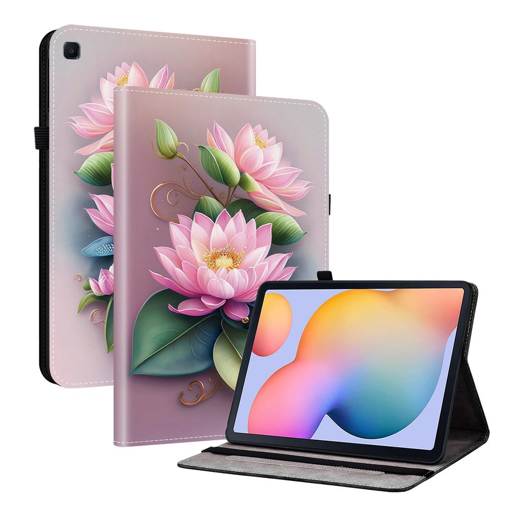 Чехол из искусственной кожи для планшета Samsung Galaxy Tab S6 Lite (2024)-11 стилей! Прочный, с 2 слотами для подставки, держателем для карандашей и слотами для карт, гибкая задняя крышка из ТПУ