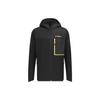 X National Geographic Collaboration Soft Shell Color Block Logo Long Sleeve Hooded Jacket Men Jacket Black IL8979