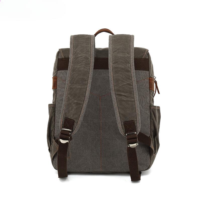 Мужская дорожная сумка через плечо, рюкзак для книг, водонепроницаемый холст с масляным воском