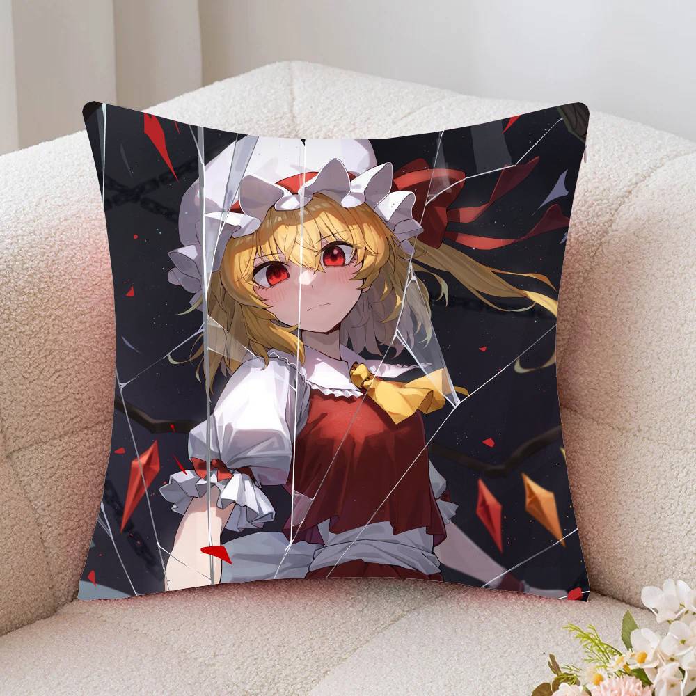 Touhou Project Flandre Scarlet Anime Pillow Case Fashion Square Pillowcase Bedroom Sofa Room Ins Decoration Leisure