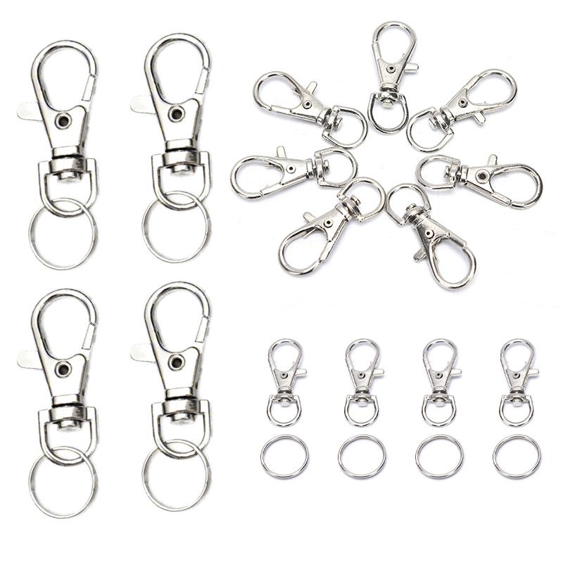 50Pcs Metal Swivel Lobster Clasps Clips Hook Diy Jewelry Craft