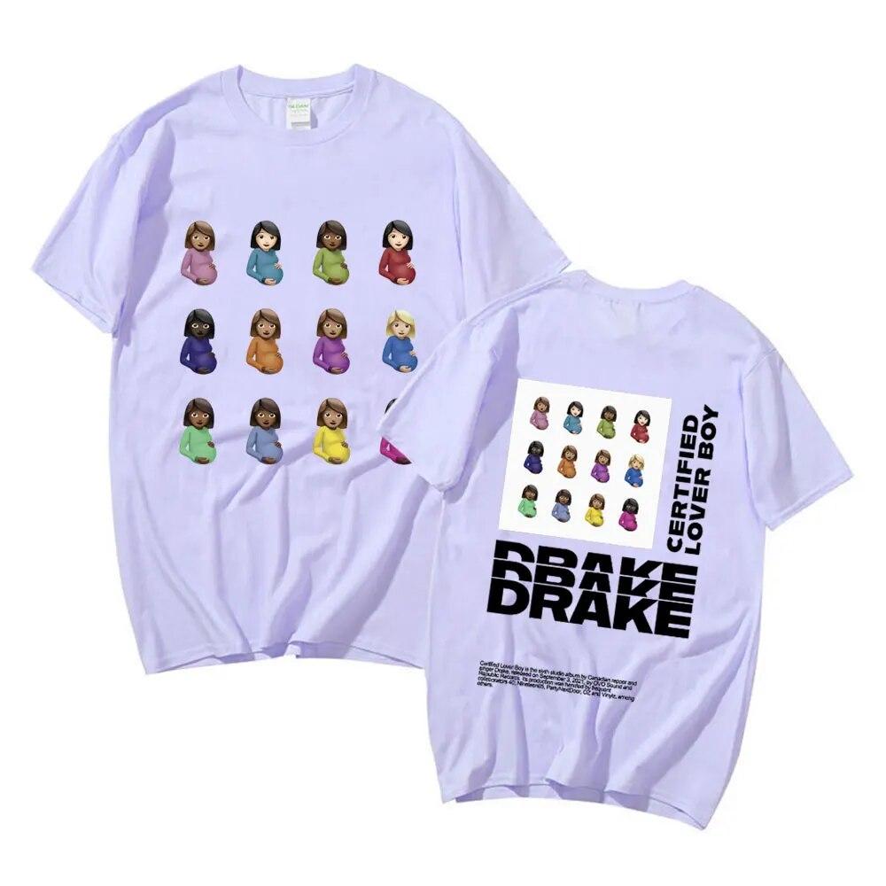 Рэпер Дрейк, новая футболка большого размера, сертифицированная футболка для мальчиков с принтом альбома Lover Boy, унисекс, повседневные забавные футболки в стиле хип-хоп, уличная одежда унисекс