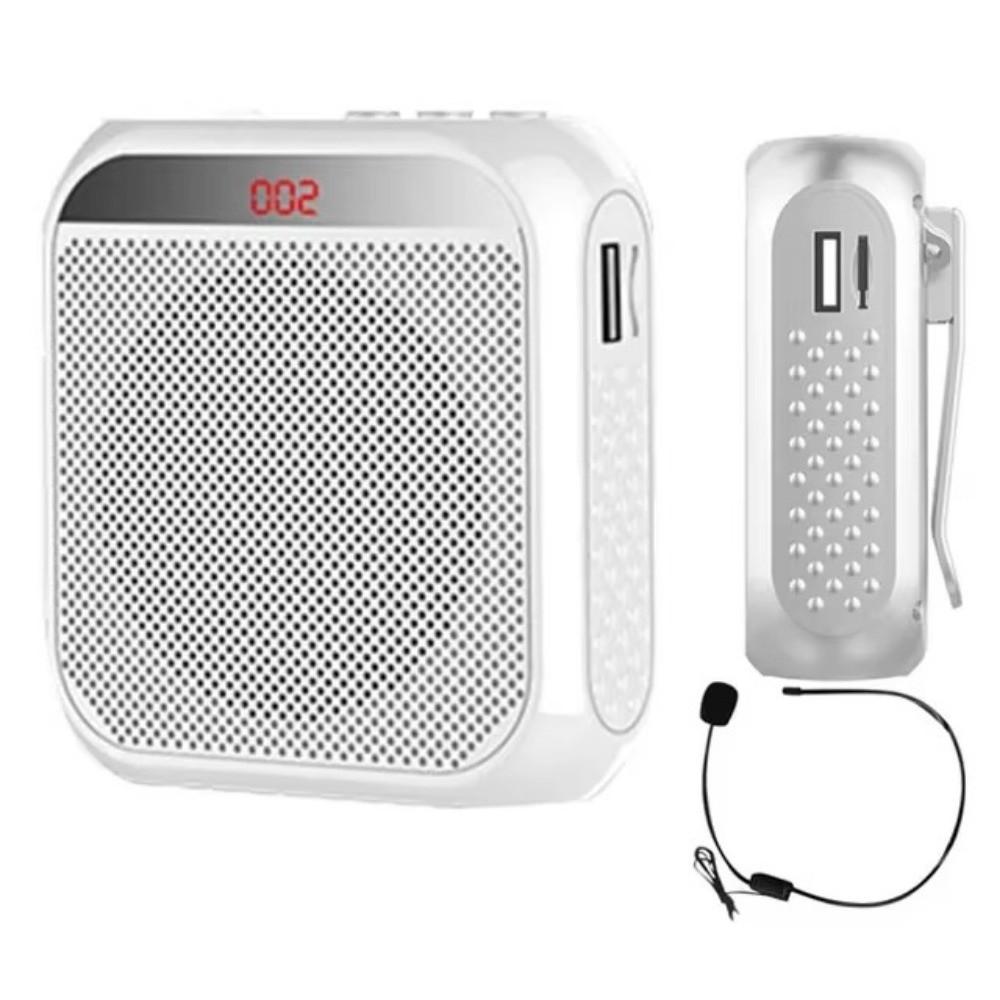 Rechargeable Wireless Voice Amplifier With Microphone Audio Speaker Presentation