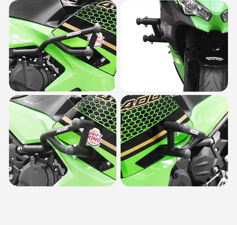 Модификация переднего обтекателя Kawasaki Ninja 400, защита от столкновений