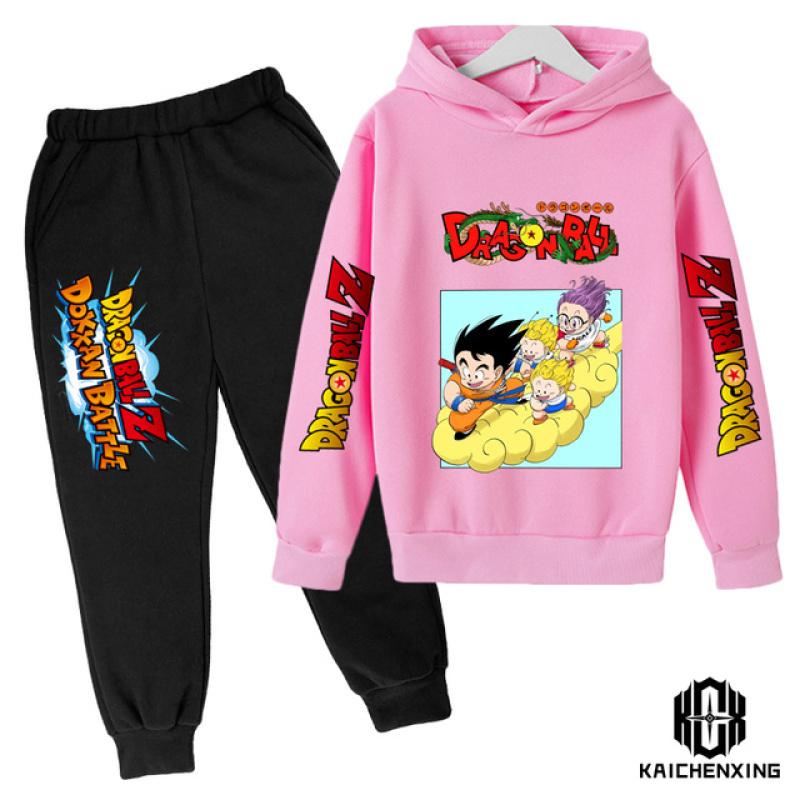 Толстовка с капюшоном в стиле аниме Dragon Ball Z для мальчиков, одежда, детские толстовки, одежда в стиле аниме, толстовка с капюшоном «Гоку», свитшот для девочек, дети от 3 до 14 лет
