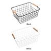 Rectangle Iron Wired Basket White Black Sundries Container  For Bathroom Kitchen