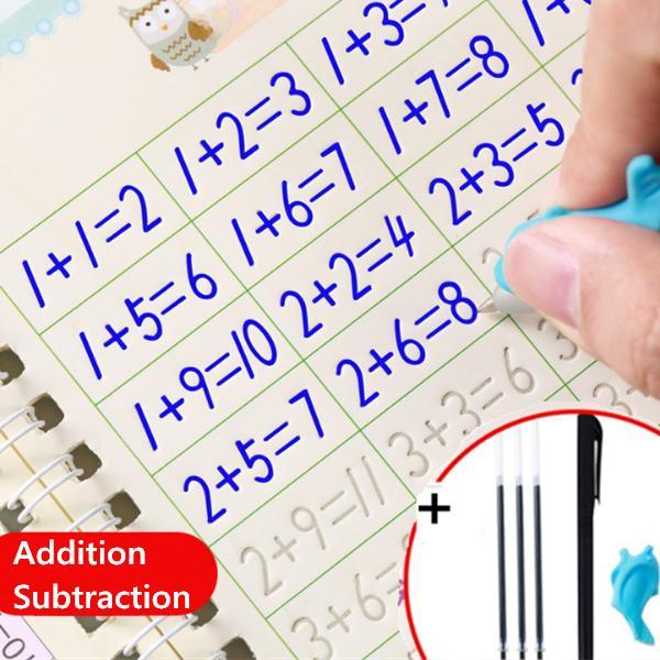 Шаблон для каллиграфического написания цифр для дошкольников
