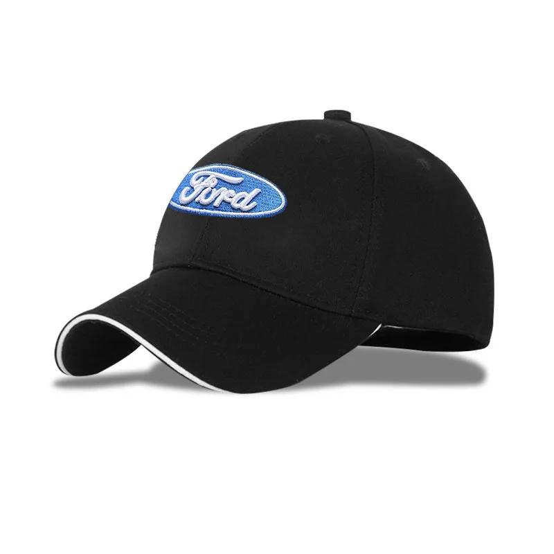 Car Baseball Cap car stickers Outdoor Sport Cotton Sunblock Hat For Ford Focus Mondeo MK2 MK4 MK3 Fiesta ST Line Kugo Transit