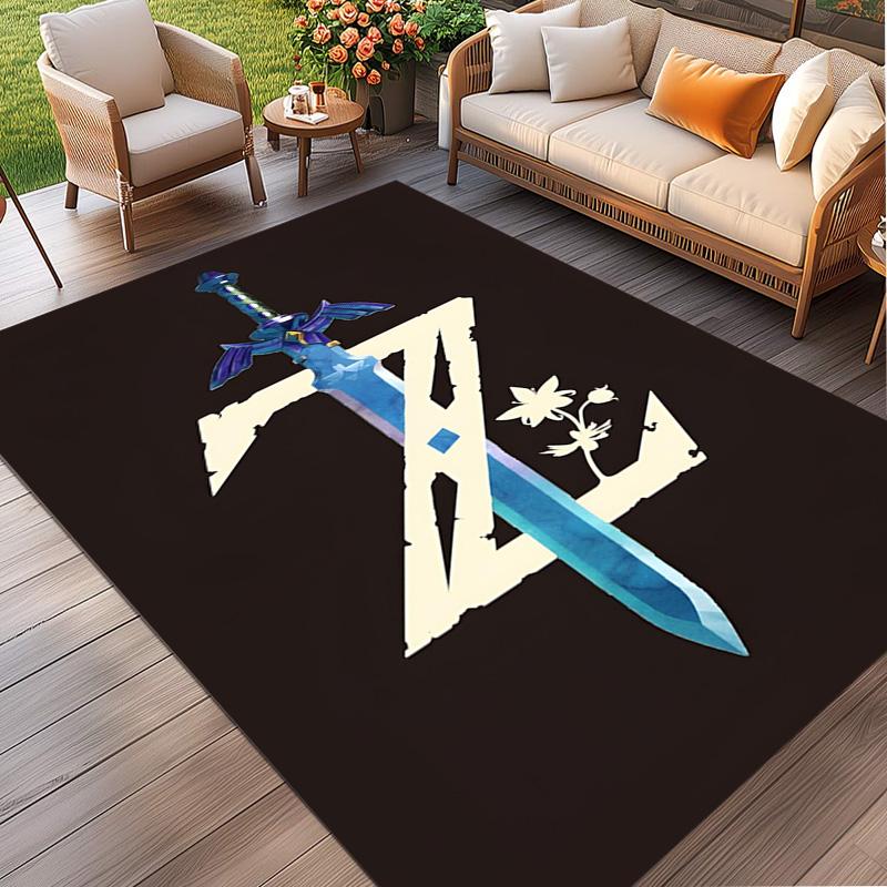 The Legend of Zelda Print Rug, Washable Floor Carpet, For Entryway Dorm Laundry Room Office Study, Home Decor Birthday Christmas Gift
