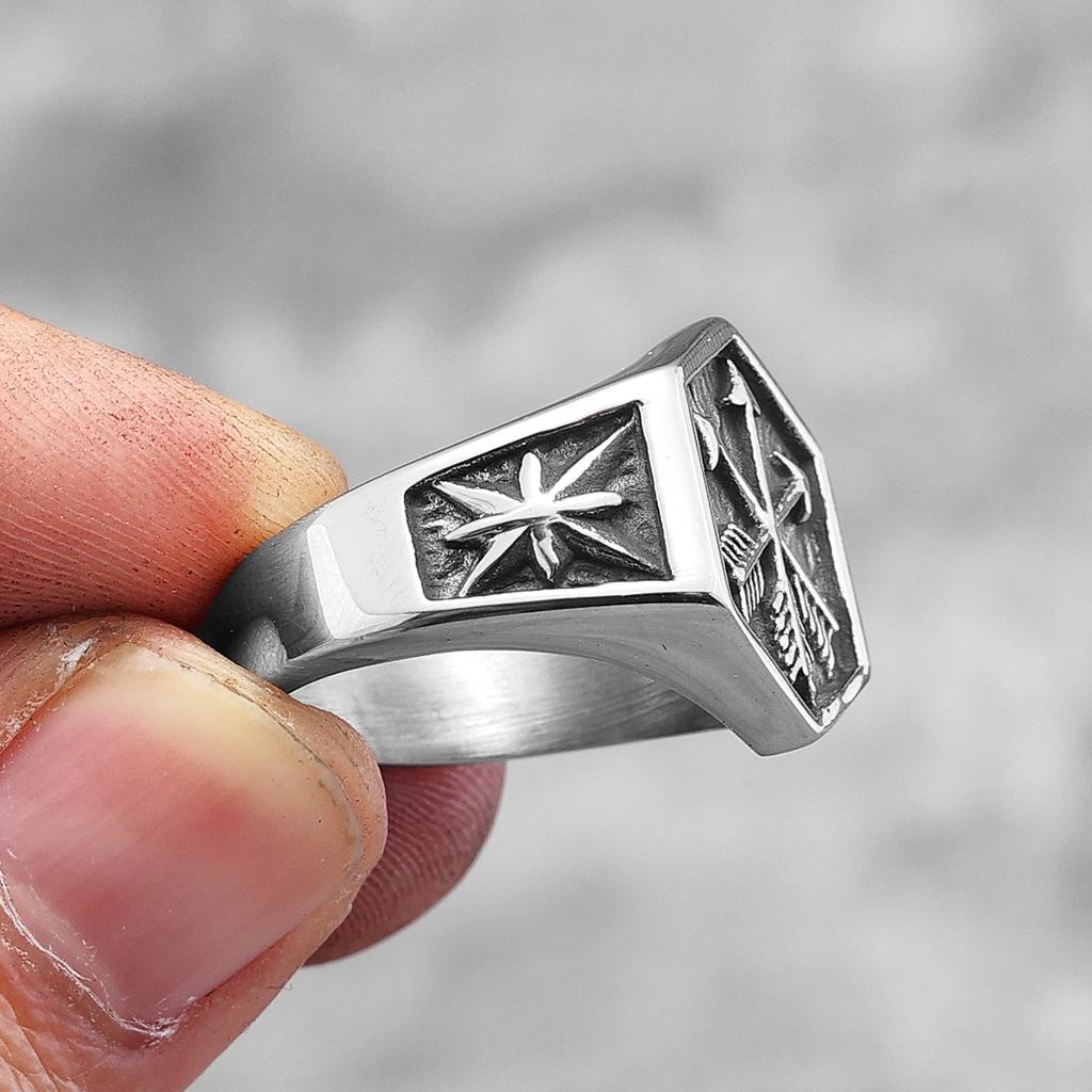 Кольца мужские из нержавеющей стали «Стрела Эроса» с уникальным шармом в стиле панк для пары, парня, байкера, ювелирного изделия, креативного подарка