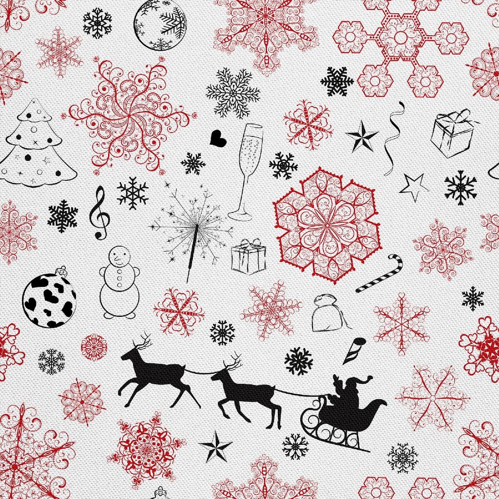 Outdoor Dekostoffe Oxford - Motiv Weihnachtsferien | Dx1927