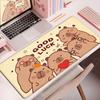 Kawaii Anime Capybara Mouse Mat Keyboard Pad Table E-sport Gamer Cabinet Desk Mousepads Locking Edge Notebook Rubber Accessories