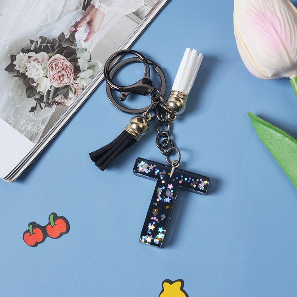 Изысканный Английский Алфавит Сумка Подвеска Буквы A-Z Алфавит Инициалы Блестящий Брелок Женский Подарок