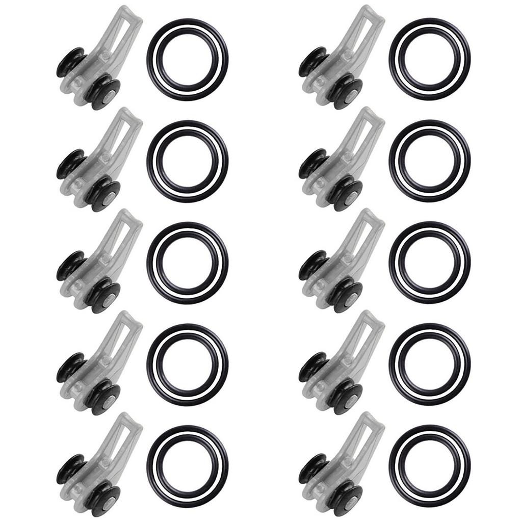 10pcs Lure Fishing Hook Keeper Holders With Rubber Bands Portable Lightweight Fishing Rod Tool Accessories
