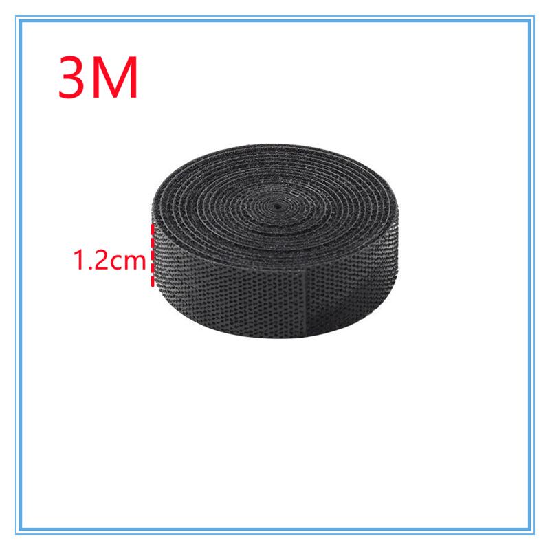 3.0M/Roll Fastening Tape Cable Ties Hook And Loop Strong Nylon Button Self Adhesive Manage Wire Organizer Straps For Home Office