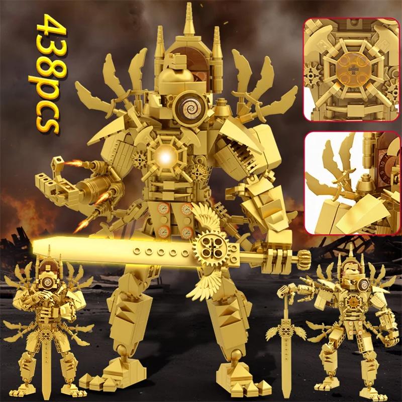 Набор строительных блоков Skibidi Toilet Titan Speakerman, TV Man, Cameraman - 445 деталей Коллекционные игрушки-конструкторы с персонажами для детей