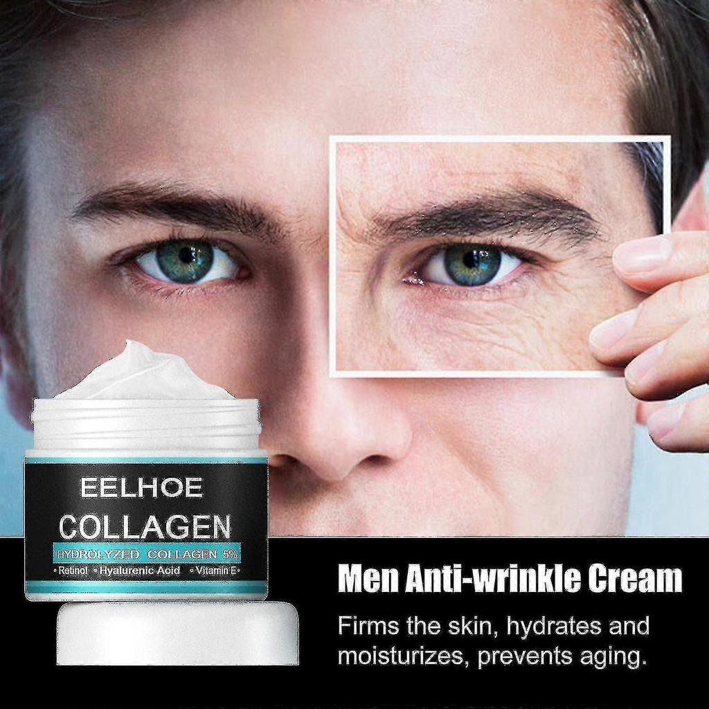 Men Collagen Anti-wrinkle Cream Hyaluronic Remove Wrinkles Moisturizing Anti-aging Firming Lifting Whiten Brightening Face Care-yvan