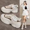 Модные женские повседневные спортивные туфли Весна Осень На шнуровке Дышащие Вулканизированные туфли Уличные Удобные С мягкой подошвой Кроссовки Mujer