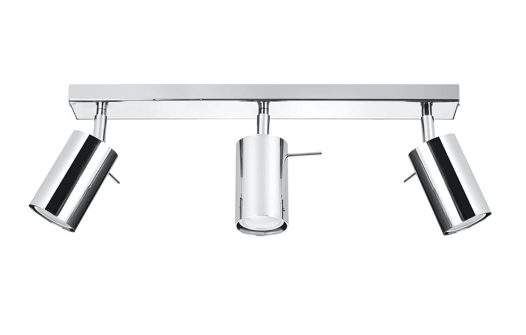 RING 3 chrome ceiling lamp