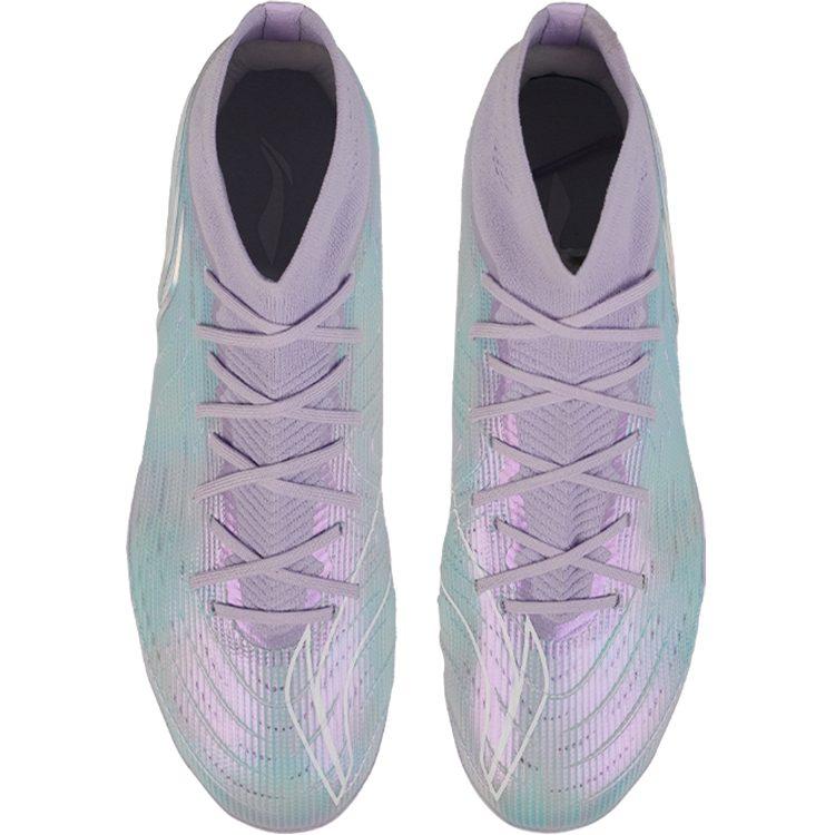 Li Ning TF Turf MG Многоцелевые Футбольные Бутсы с TPU Амортизацией и Скользкой Подошвой Мужские Сине-Фиолетовые YSFU033-4