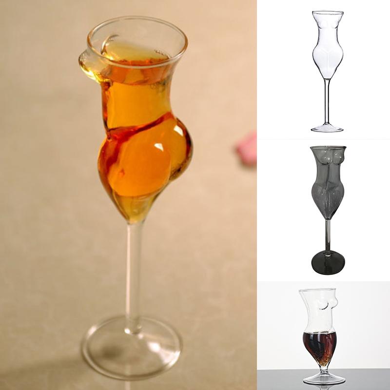 Форма тела Элегантный Боросиликатный Бокал для шампанского Хрустальный Коктейльный Бокал для Бара Красный Винный Бокал Голый
