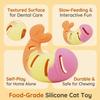 Bite-resistant Silicone Shrimp Cat Toy Treat Dispenser Leak Food Cat Toy  Dental Health