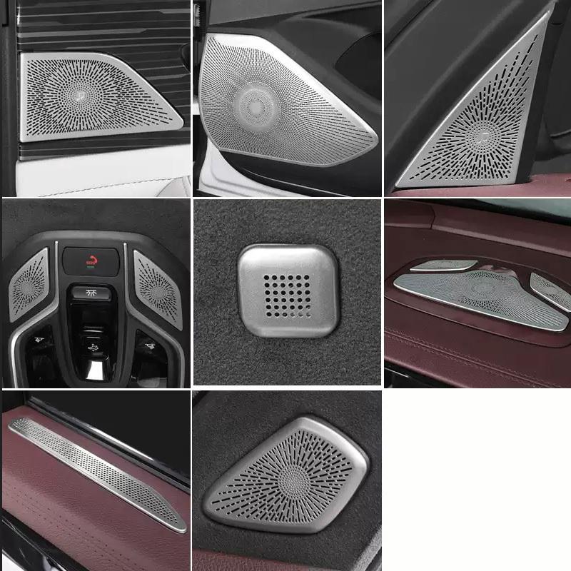 Для Geely Monjaro KX11 -2024 Grand Koleos 2025 Декоративные Аксессуары Стальная крышка рупора динамика 4 двери крыша Крышка громкоговорителя