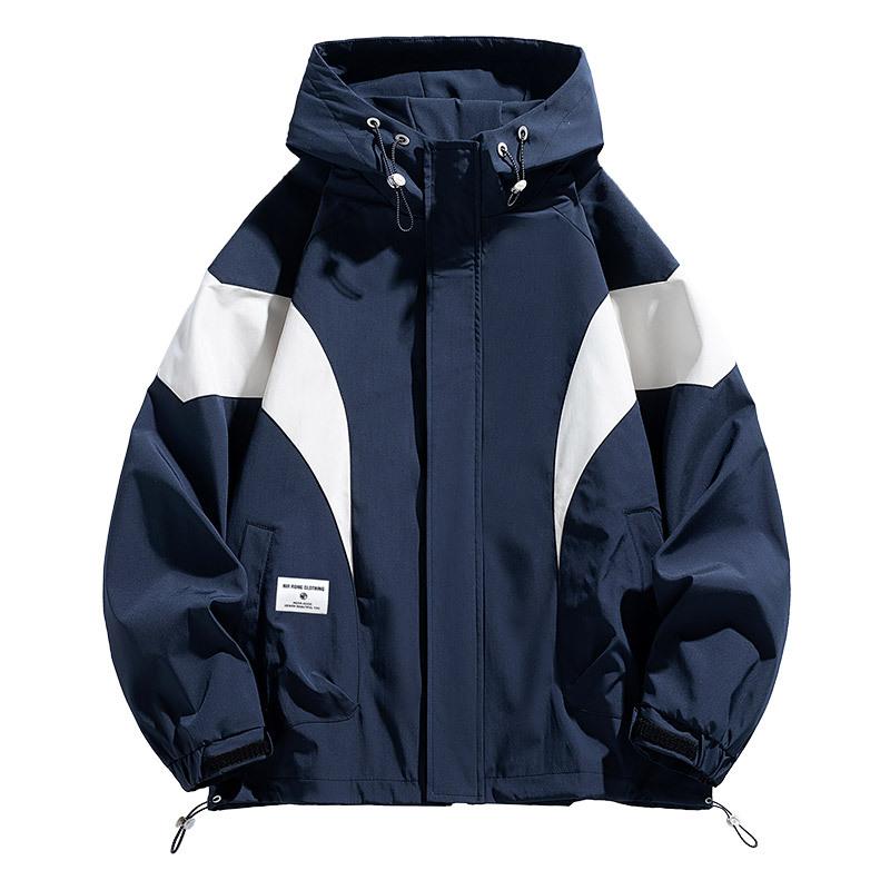 Весенняя новая свободная куртка большого размера для мужчин, модная куртка в горном стиле с капюшоном, водонепроницаемая ветрозащитная куртка для толстых