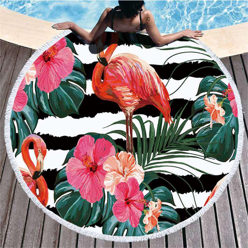 Flamingo Series Ultra-Fine Fiber Beach Towel & Indoor/Outdoor Mat