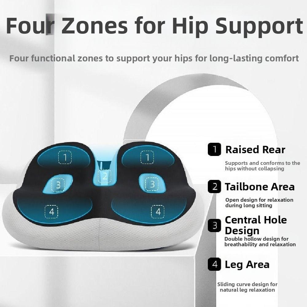 Эргономичная подушка для сиденья с облегчением седалищных бугров, ортопедическая подушка для сиденья с медленным восстановлением, сидячий