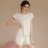 Женский дышащий быстросохнущий летний тренировочный комплект для йоги - футболка с коротким рукавом и шорты