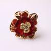 6 шт./лот двойная роза цветок кольцо для салфеток цветок пуговица для салфеток кольцо для салфеток свадебный отель стол пуговица для салфеток