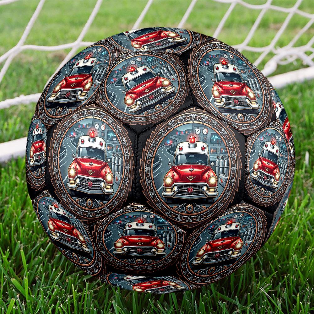 Emergency Medical Response Round Football Size 5 Adult Ball Suitable for Training Matches and Outdoor Team.